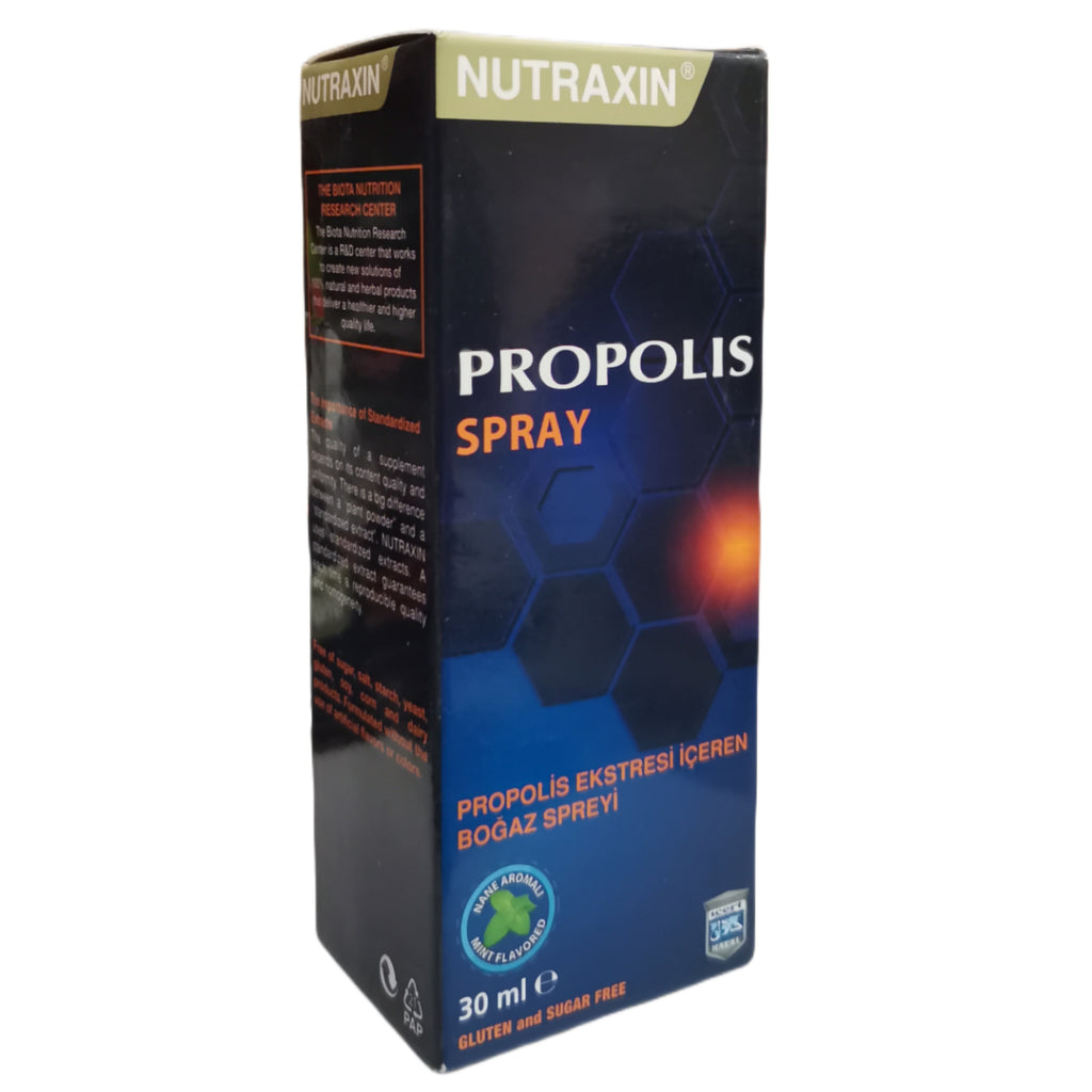 بخاخ عكبر النحل سائل 30 مل (منتج تركي) Nutraxin Bee Propolis Throat Spray (Best Before 01-02-2028) بخاخ عكبر النحل سائل 30 مل (منتج تركي) Nutraxin Bee Propolis Throat Spray (Best Before 01-02-2028)