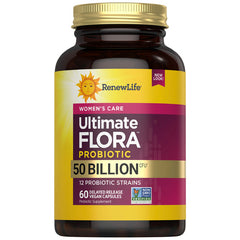 بروبيوتيك 50 مليار لصحة النساء المهبلية والبولية والهضمية والمناعية 60 كبسولة Renew Life Ultimate Flora Women's Vaginal Care Probiotic (Best Before 01-03-2027)