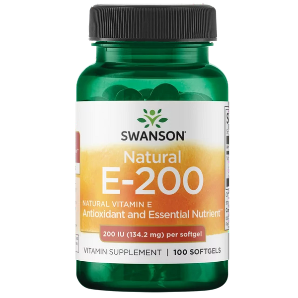 فيتامين إي طبيعي 200 وحدة 100 حبة Swanson Natural Vitamin E (Best Before 01-07-2025)