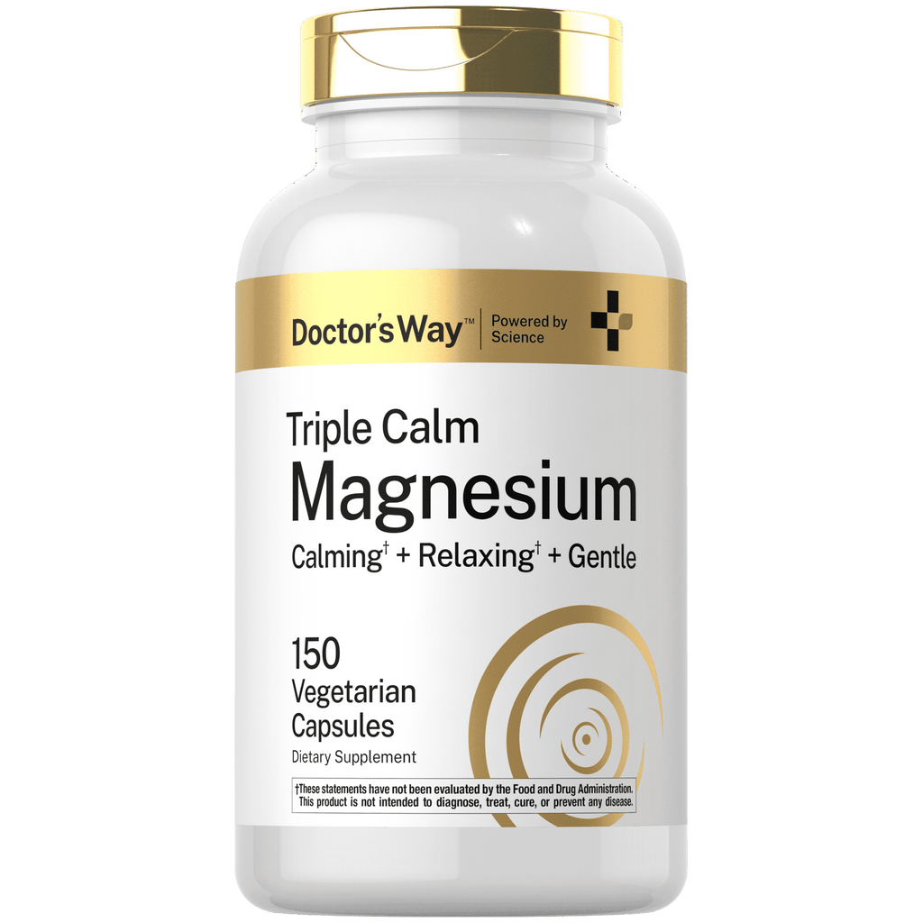 مغنيسيوم كومبلكس جرعة قصوى 200 ملغم جلايسينيت + ستريت + ماليت 150 كبسولة Doctor's Way Triple Magnesium Complex Citrate, Glycinate, & Malate Non-GMO (Best Before 01-01-2028)