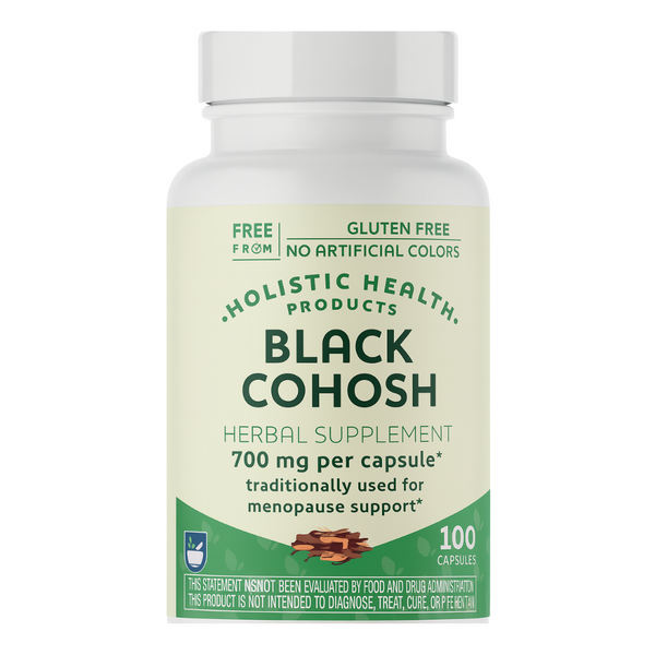 خلاصة كوهوش أسود تعادل 700 ملجم 100 كبسولة HOLISTIC HEALTH Black Cohosh (Best Before 01-04-2027)