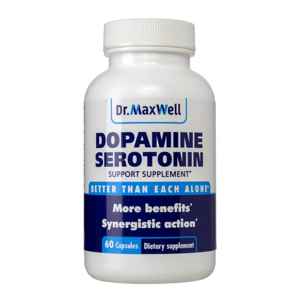 تركيبة دعم السيروتونين والدوبامين 7 عناصر مغنيسيوم جلايسينيت + خلاصة اشواجندا + تورين + ثيانين 60 كبسولة Dr. Maxwell Serotonin and Dopamine (Best Before 28-02-2027)