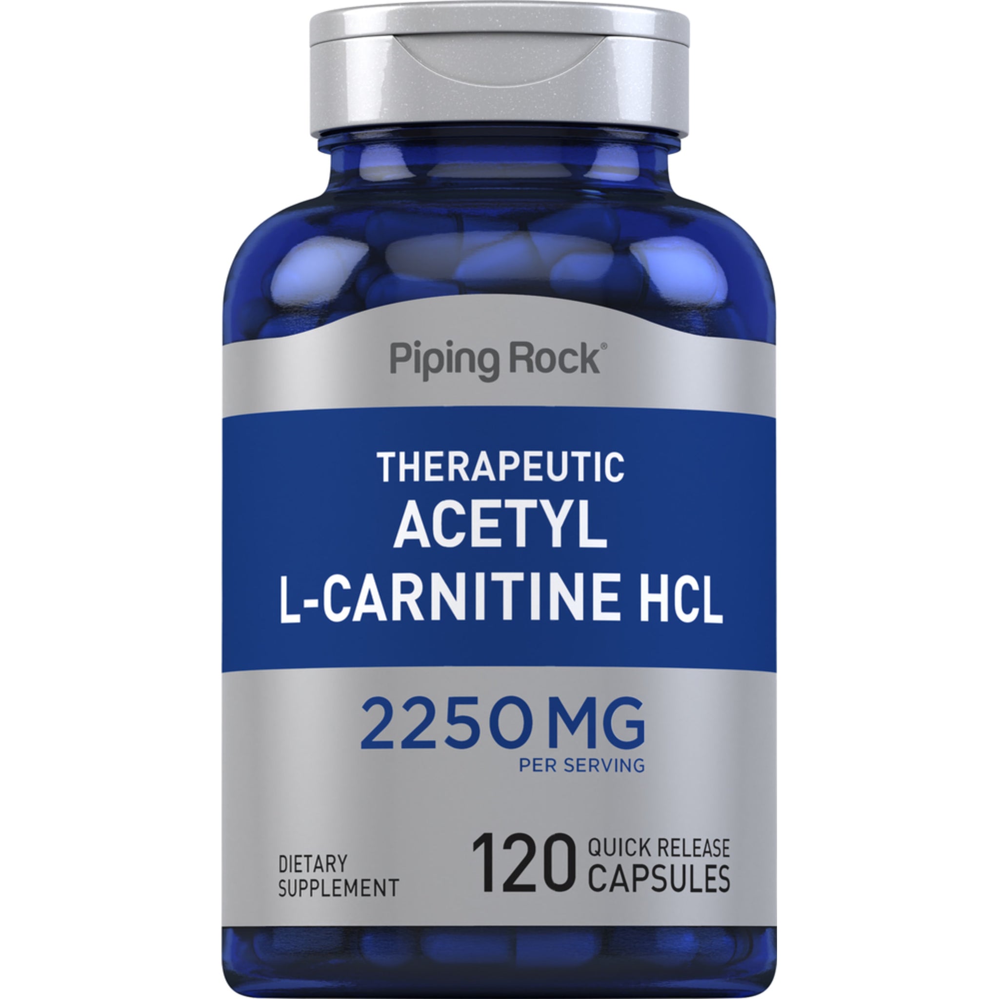 أسيتيل ل كارنتين 750 ملجم 120 كبسولة  PipingRock Acetyl L-Carnitine HCL (Best Before 01-01-2028)