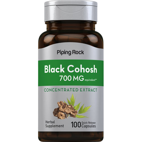 خلاصة كوهوش أسود تعادل 700 ملجم 100 كبسولة Pipingrock Black Cohosh Non-GMO (Best Before 01-08-2027)
