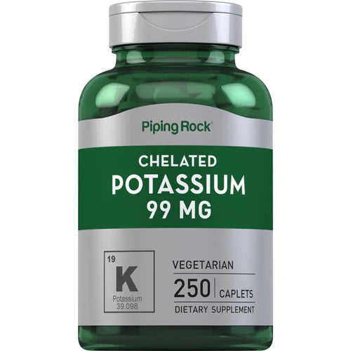 بوتاسيوم جلوكونيت 99 ملغم 250 قرص PipingRock Potassium (Gluconate) Non GMO (Best Before 01-05-2027)