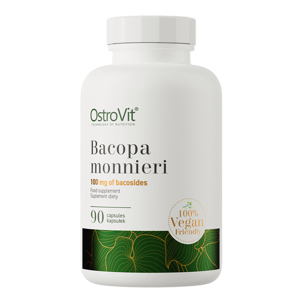 خلاصة باكوبا مونيري 200 ملجم 50٪ باكوسيدات 90 قرص (منتج اوروبي) OstroVit Bacopa Monnieri Extract VEGE 50% Bacosides (Best Before 22-02-2027)