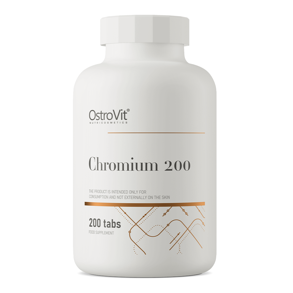 كروميوم بايكلونيت 200 مكجم عالي الفعالية 200 قرص (منتج اوروبي) OstroVit Chromium Picolinate (Best Before 01-06-2027)