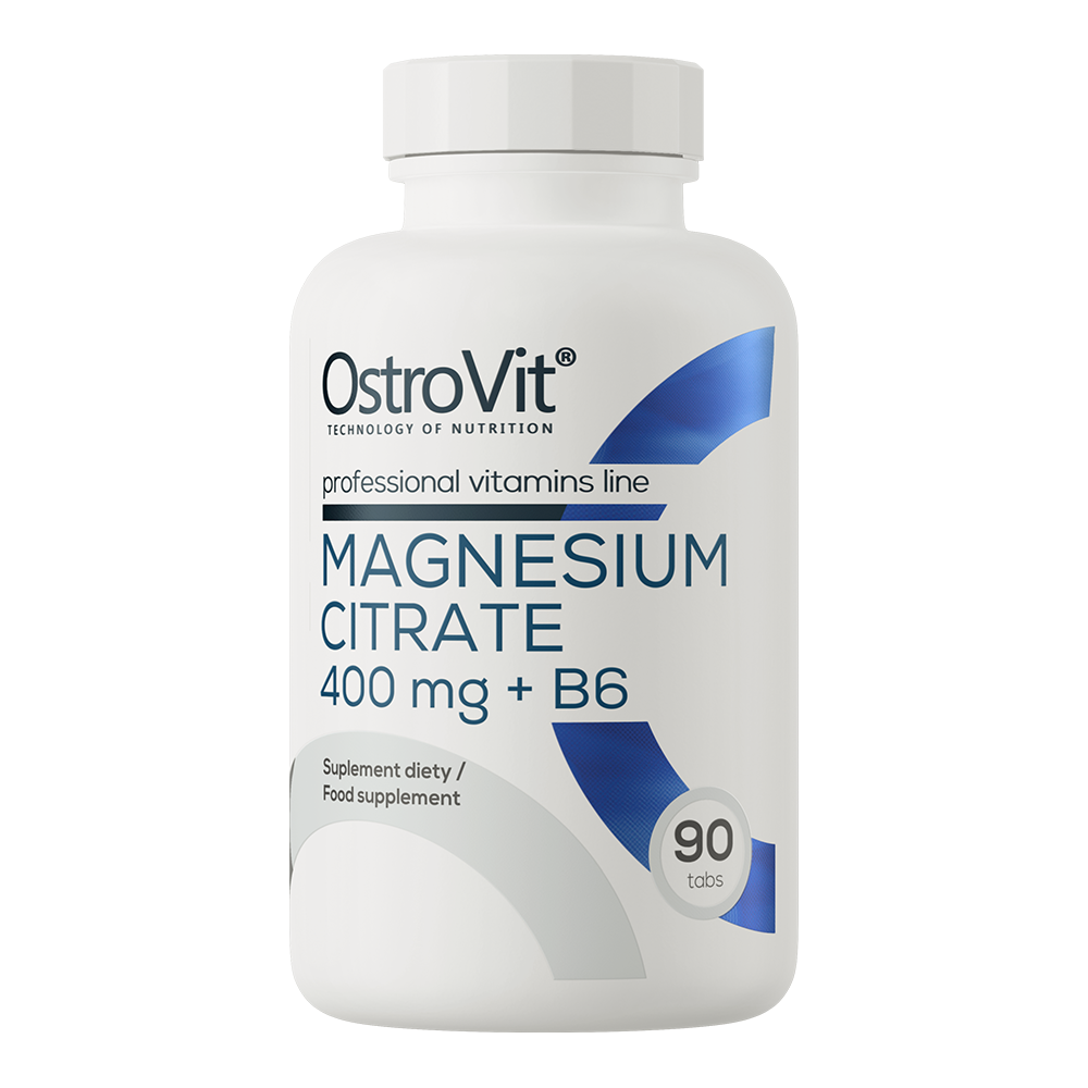 مغنيسيوم ستريت 133 ملغم مع فيتامين ب6 90 قرص (منتج اوروبي) OstroVit Magnesium Citrate (Best Before 01-11-2027)