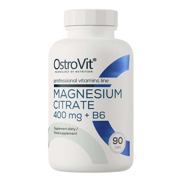 مغنيسيوم ستريت 133 ملغم مع فيتامين ب6 90 قرص (منتج اوروبي) OstroVit Magnesium Citrate (Best Before 01-11-2027)