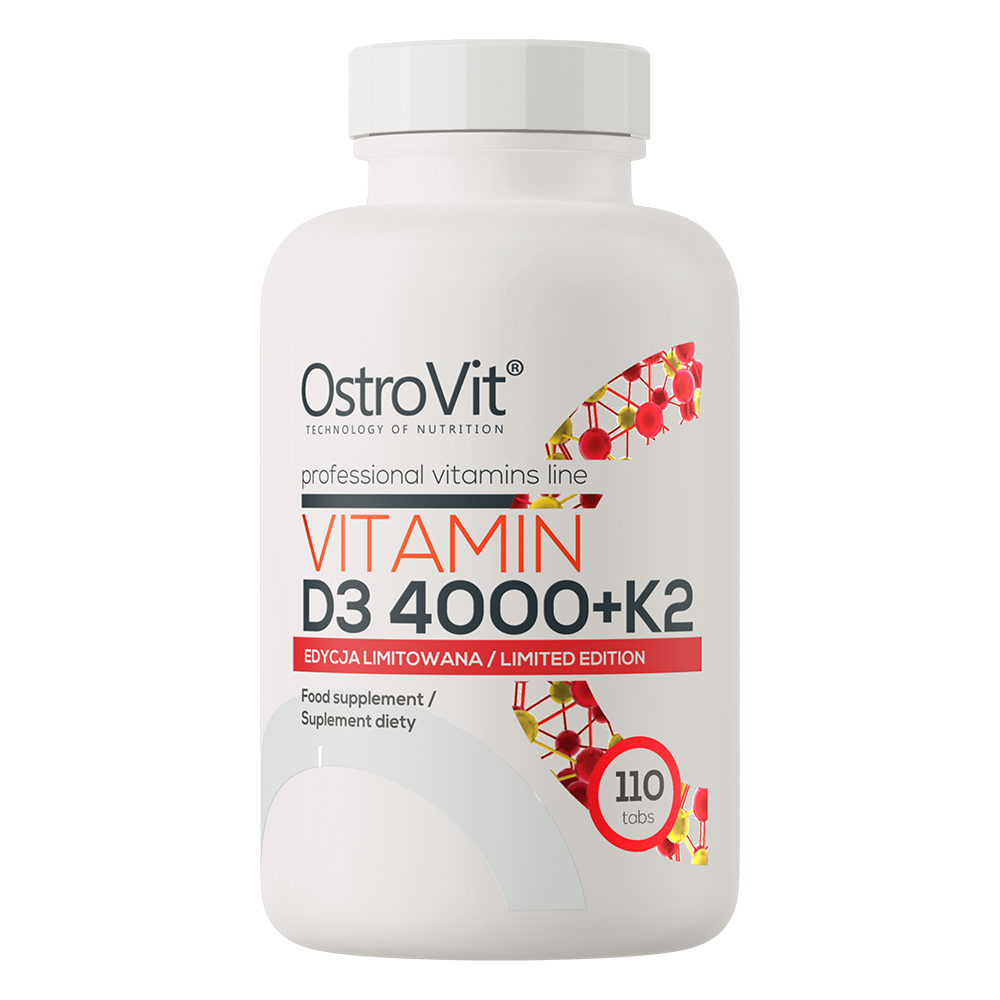 فيتامين د3 + ك2 4000 وحدة مع ك2 100 مكجم 110 قرص (منتج اوروبي) OstroVit Vitamin D3 + K2 (Best Before 19-07-2027)