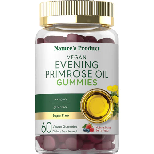 زيت زهرة الربيع المسائية 250 ملجم 60 حبة سوس Pipingrock Evening Primrose Oil Gummies (Natural Mixed Berry) (Best Before 01-06-2024)
