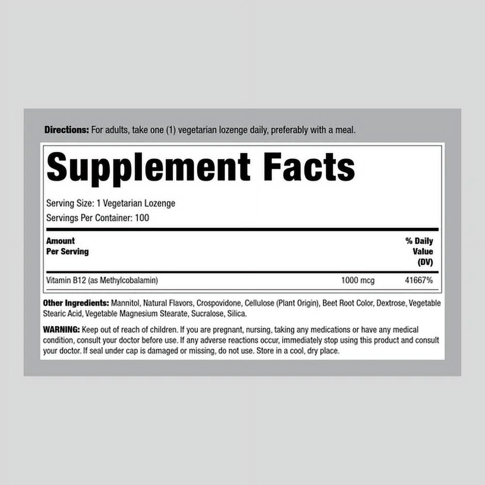 فيتامين ب12 طبيعي مثيل سريع المفعول 1000 ملجم نكهة الكرز 100 قرص تحت اللسان Lindberg Vitamin B12 Berry Flavor Methylcobalamin (Best Before 01-12-2027)