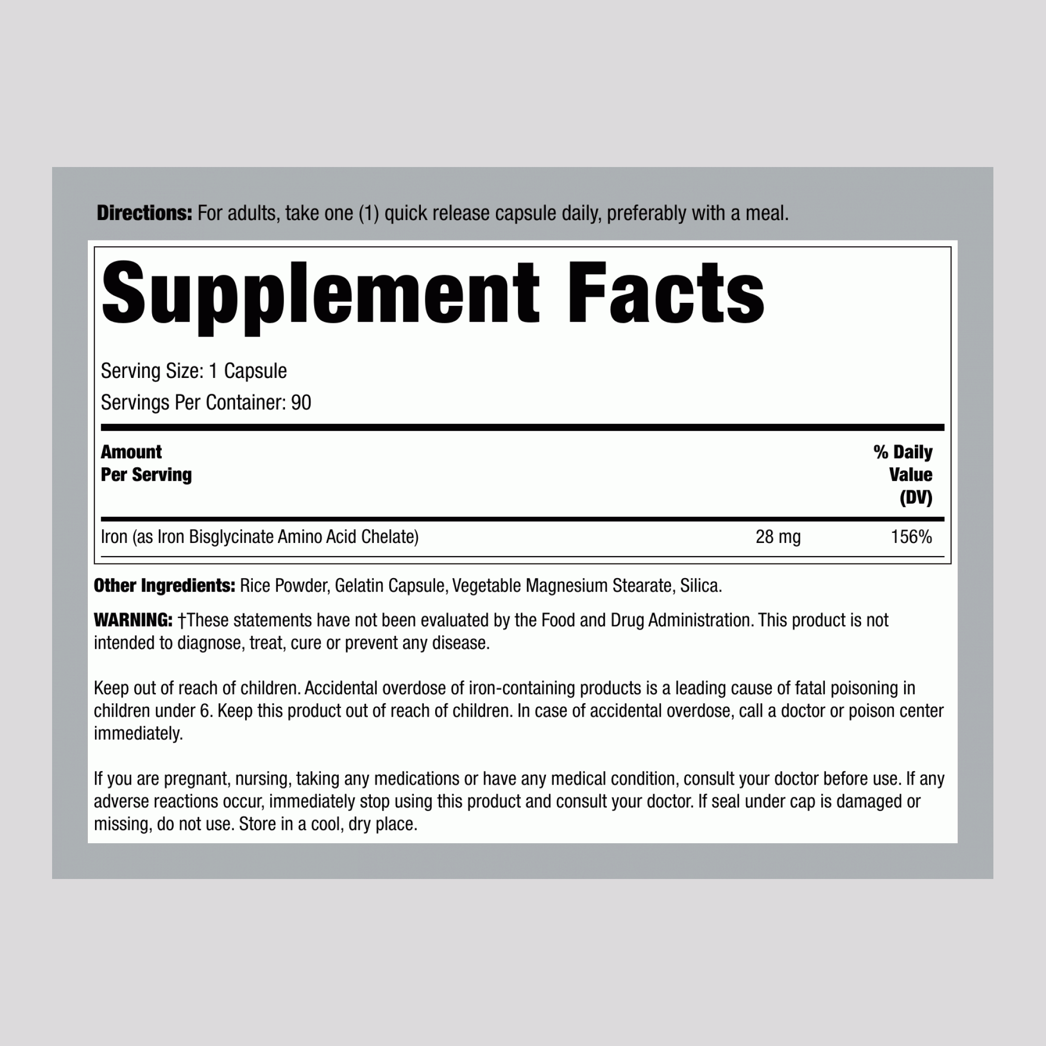 حديد كليتد 28 ملجم 90 كبسولة LINDBERG Amino Acid Chelated Iron (Best Before 01-04-2028)