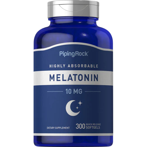 ميلاتونين عالي الامتصاص 10 ملجم 300 حبة Pipingrock Highly Absorbable Melatonin (Best Before 01-12-2025)