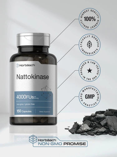 ناتوكيناز 2000 وحدة 150 كبسولة Horbäach Nattokinase 2000 FU (Best Before 01-12-2027) ناتوكيناز 2000 وحدة 150 كبسولة Horbäach Nattokinase 2000 FU (Best Before 01-12-2027)
