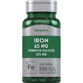 Piping Rock Iron (Ferrous Sulfate) | 65 mg | 250 Tablets