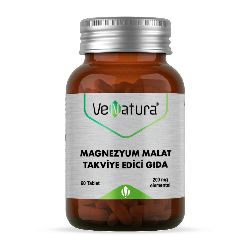 مغنيسيوم ماليت 200 ملجم 60 كبسولة (منتج تركي) Venatura Magnesium Malate (Best Before 01-03-2027)