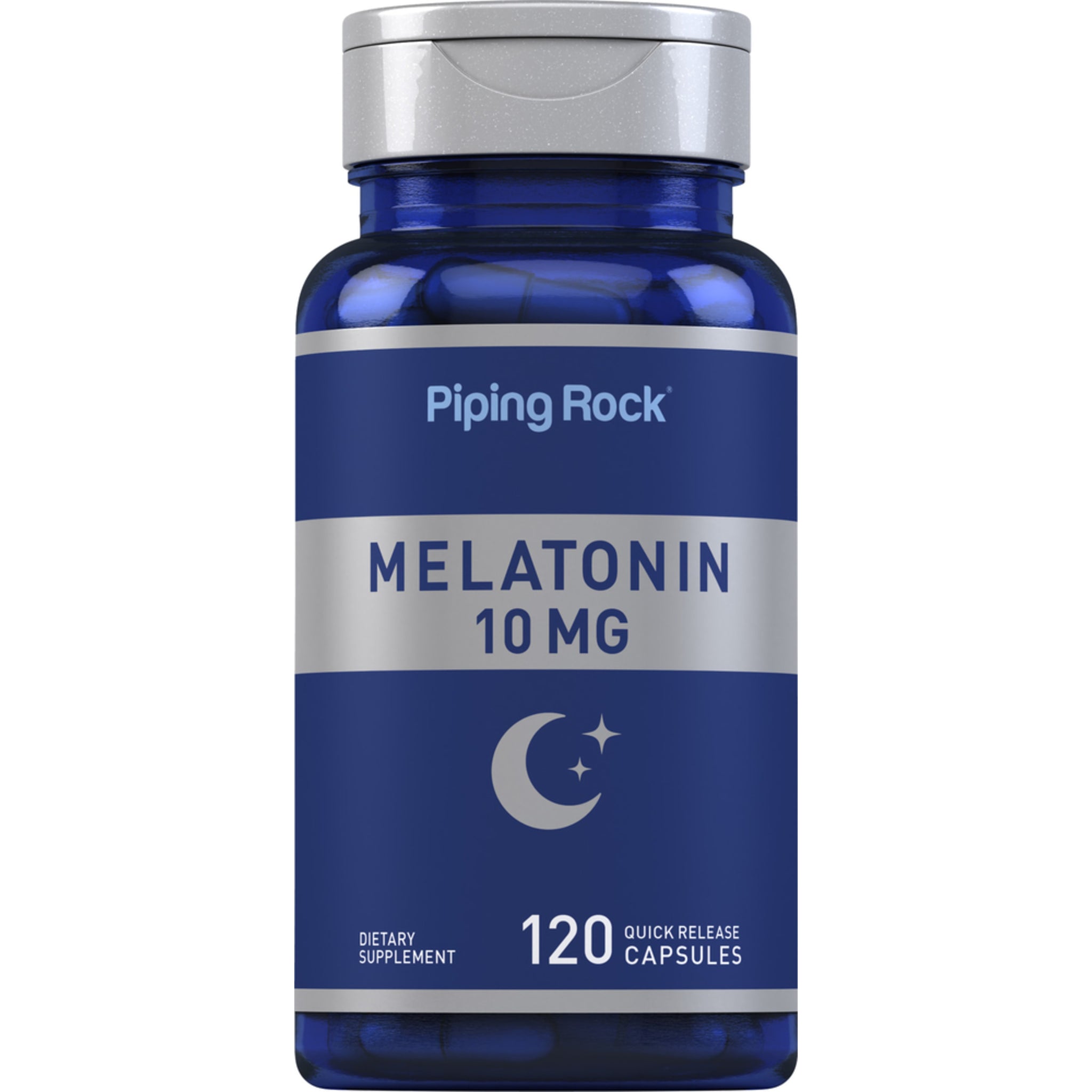 ميلاتونين 10 ملجم 120 كبسولة Pipingrock Melatonin (Non-GMO) (Best Before 01-09-2027)