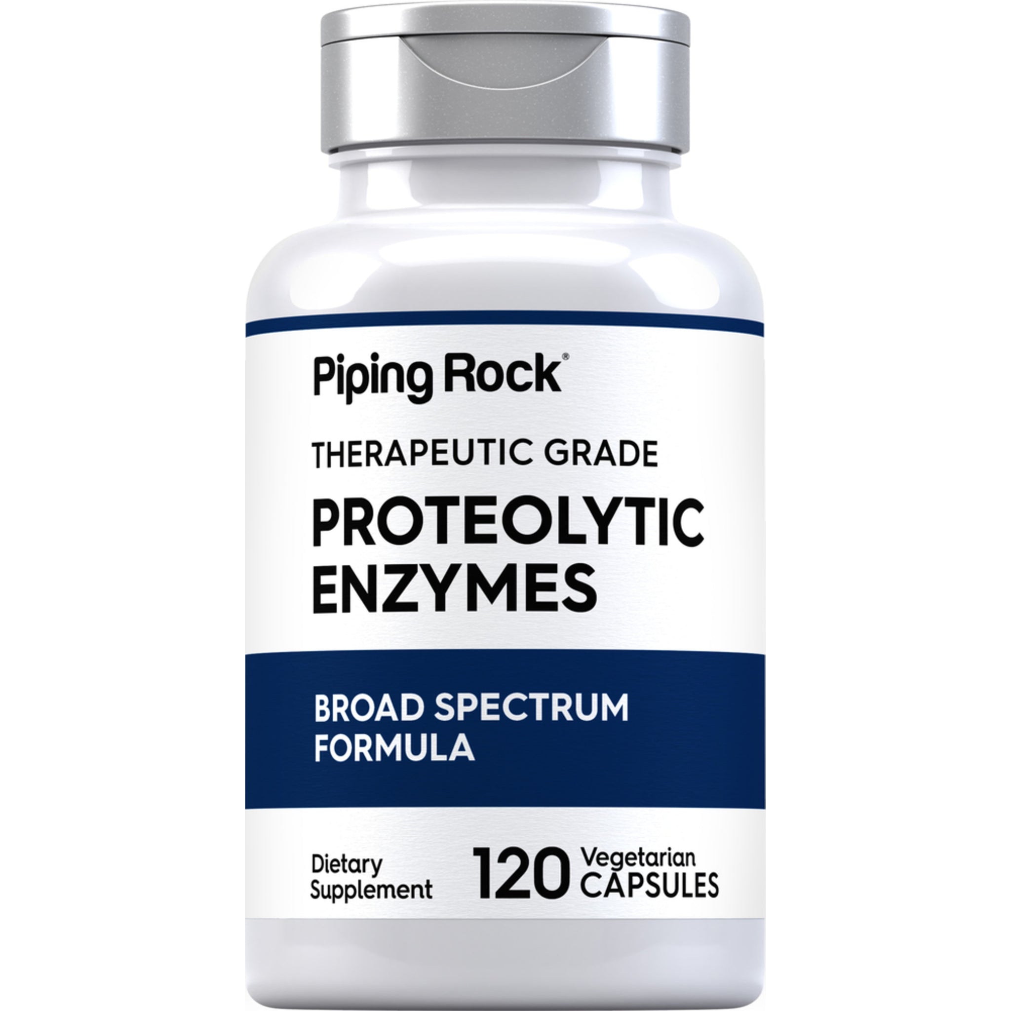 إنزيمات هاضمة مع كركم وكركمين 120 كبسولة PipingRock Proteolytic Digestive Enzymes (Best Before 01-05-2028)