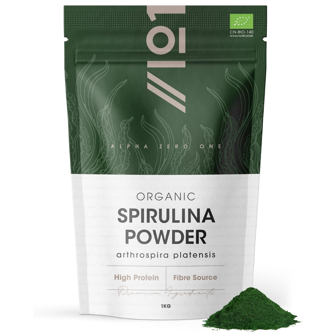 سبيرولينا عضوية بودرة 1 كيلو ALPHA01 Organic Spirulina Powder (Best Before 20-06-2027)