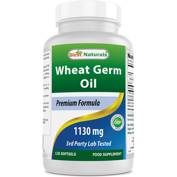 زيت جنين القمح 1130 ملجم 120 حبة Best Naturals Wheat Germ Oil (Best Before 01-12-2027)