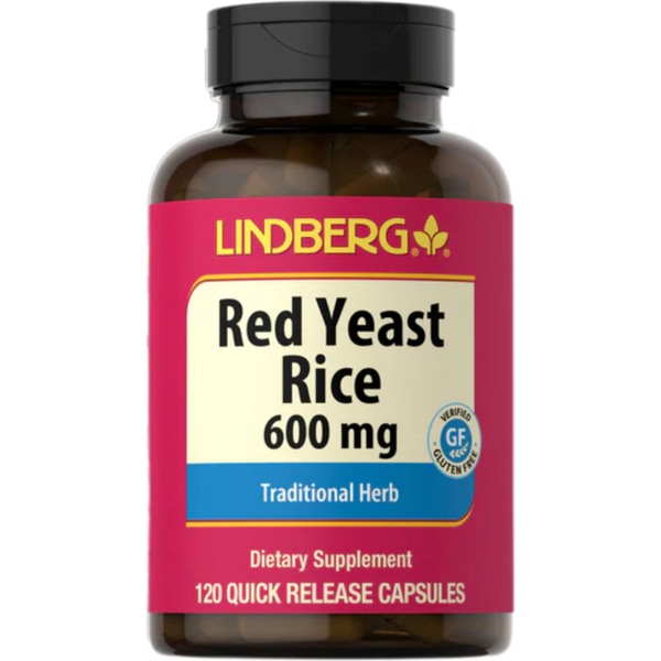 أرز الخميرة الحمراء 600 ملجم 120 كبسولة LINDBERG® Red Yeast Rice (Best Before 01-07-2027)