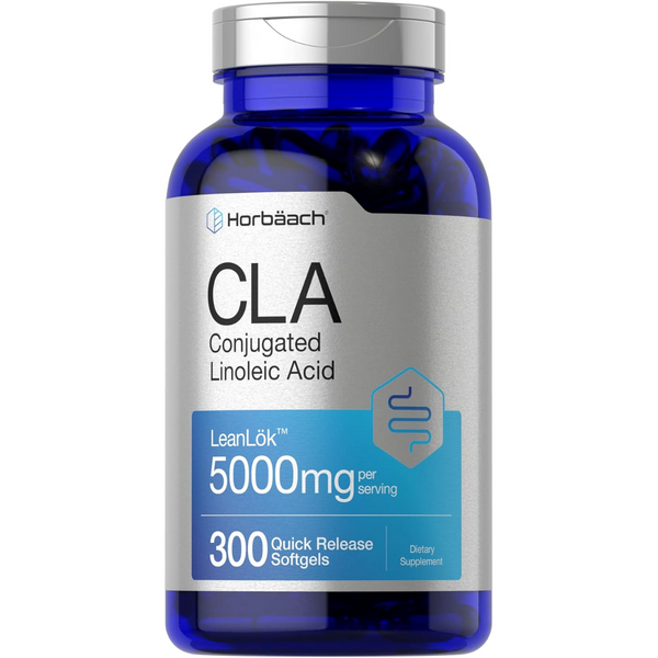 Horbäach CLA Maximum Potency 1000 mg Conjugated Lineolic Acid from Safflower Oil Non-GMO 300 Softgel (Best Before 01-09-2027)