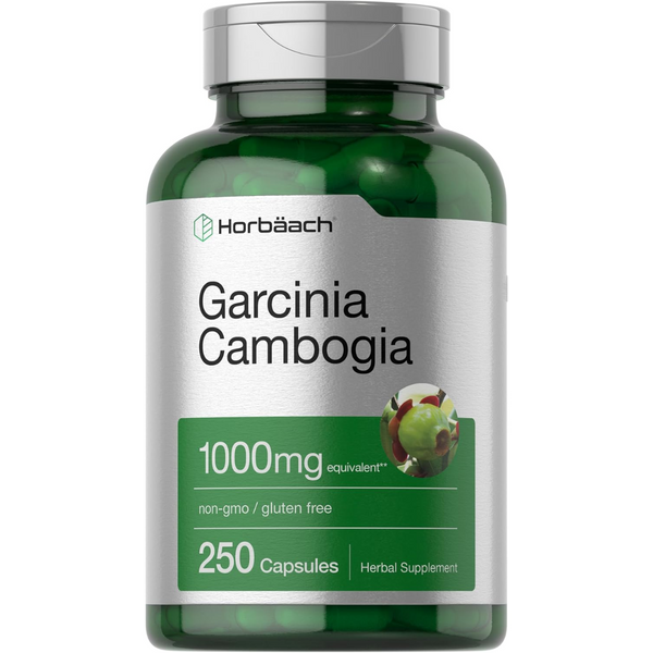 خلاصة جارسينيا كامبوجيا تعادل 1000 ملجم 250 كبسولة Horbäach Garcinia Cambogia Extract Non-GMO (Best Before 01-07-2027)