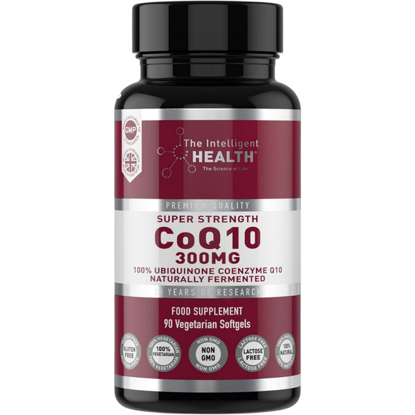 الأنزيم المساعد كيو 10 عالي الامتصاص الجرعة القصوى 300 ملجم 90 حبة The Intelligent Health CoQ10 Ubiquinone High Absorption Q10 Coenzyme (Best Before 01-08-2027)