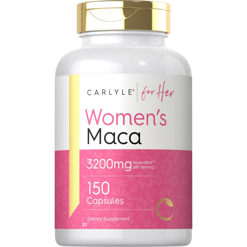 خلاصة ماكا للنساء 1600 ملجم 150 كبسولة Carlyle Maca Root Non-GMO (Best Before 01-08-2028)