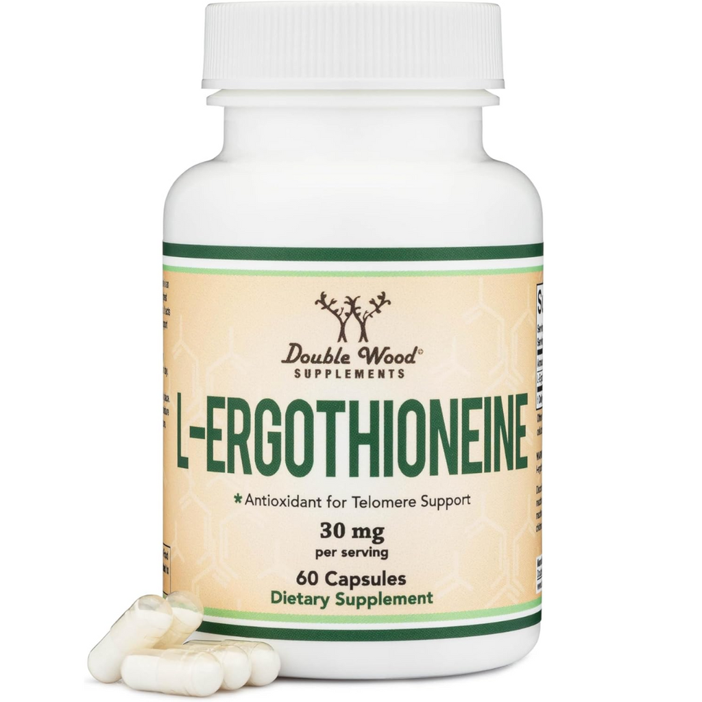 ل إرغوثيونين بالقوة القصوى 30 ملجم 60 كبسولة Double Wood  L-Ergothioneine (Best Before 01-08-2026)