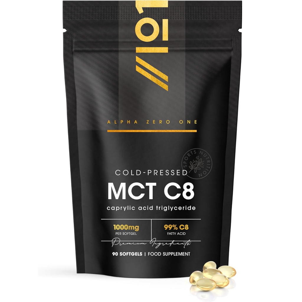 زيت ام سي تي من جوز الهند جودة فائقة سي8 90 حبة ALPHA01 MCT C8 Oil (Best Before 01-01-2028)