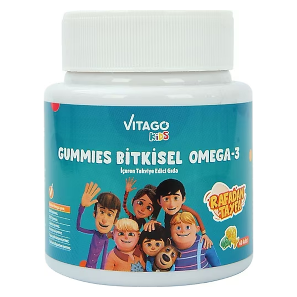 أوميجا 3 للاطفال 60 حبة سوس (منتج تركي) Vitago Kids Gummies Omega-3 (Best Before 01-11-2026)