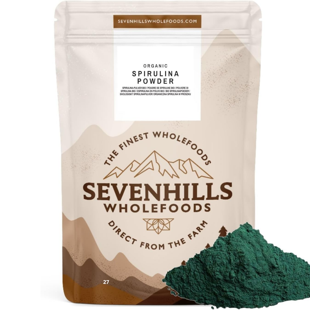 سبيرولينا عضوية معتمدة طبيعية بودرة 200 غرام Sevenhills Wholefoods Organic Spirulina Powder (Best Before 03-12-2027)
