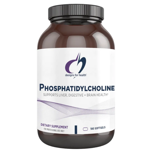 فوسفاتيديل كولين بالجرعة القصوى 420 ملغم 180 حبة designs for health® Phosphatidylcholine Non-GMO (Best Before 30-09-2026)