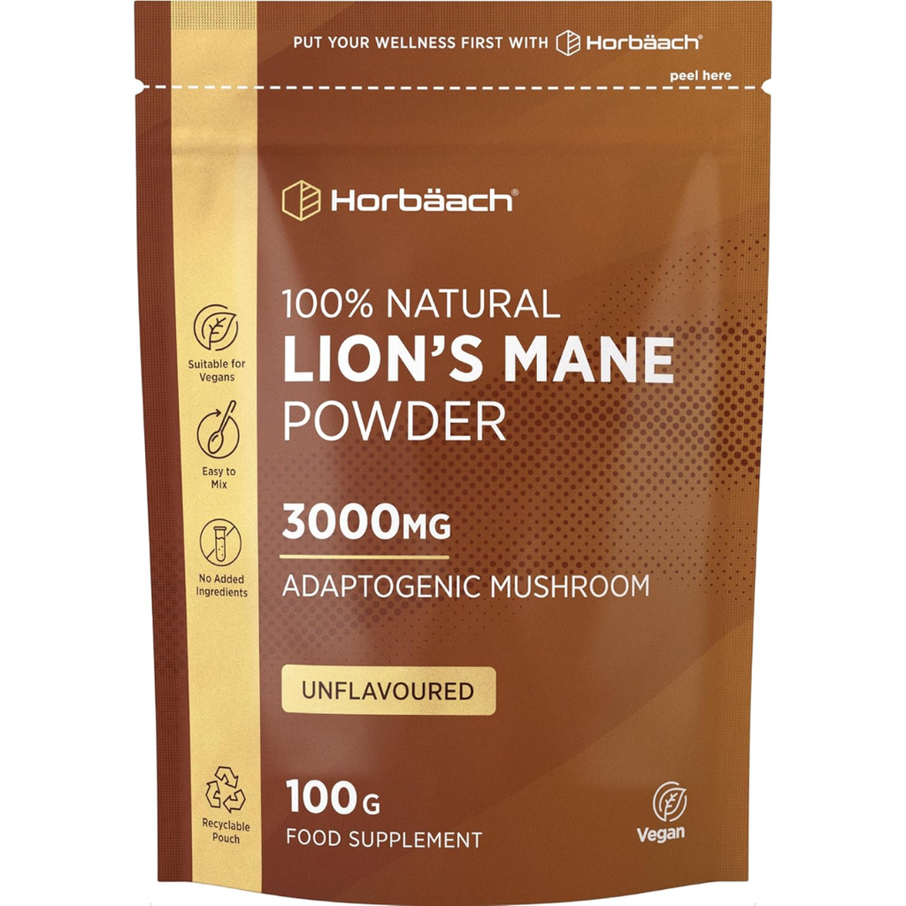 فطر عرف الأسد بودرة 100 جرام Horbäach Lion's Mane Mushroom Powder (Best Before 01-07-2026) فطر عرف الأسد بودرة 100 جرام Horbäach Lion's Mane Mushroom Powder (Best Before 01-07-2026)