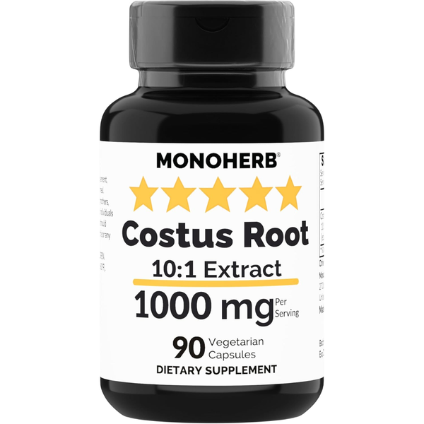 خلاصة القسط الهندي يعادل 5000 ملغم 90 كبسولة MONOHERB Costus Root Extract (Best Before 31-12-2027)