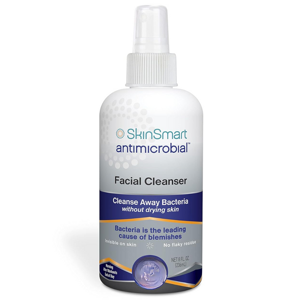منظف الوجه لعلاج حب الشباب والثور والبقع 236 مل SkinSmart Antimicrobial Facial Cleanser for Acne, Targets Bacteria for Active Teenage Athletes Post Workout and Adult Acne (Best Before 16-07-2027)