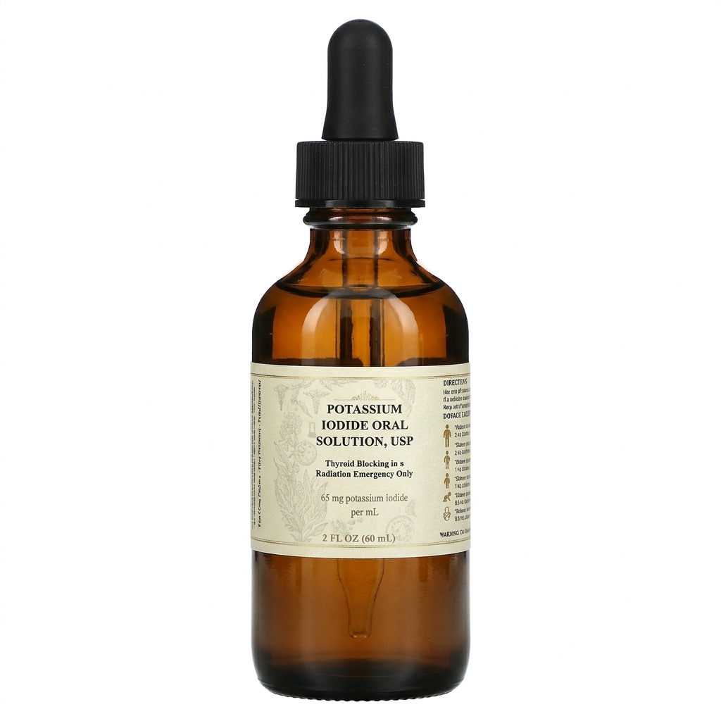 يوديد البوتاسيوم سائل 130 ملجم كل 2 مل للطوارئ فقط 60 مل Potassium Iodide Oral Solution for Emergency (Best Before 01-03-2029)