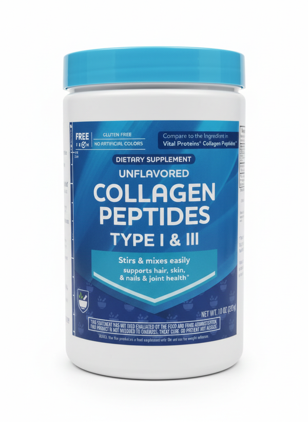 كولاجين بيبتايد هايدرولايزد بودرة النوع الاول والثالث 283 غرام Rite Aid Collagen Peptides Type I & III Powder (Best Before 01-03-2028)