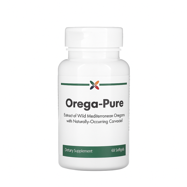 زيت الاوريجانو 30.80 ملجم من 2000 ملجم 64.9% كارفاكرول بزيت الزيتون البكر 60 حبة Stop Aging Now Orega-Pure Oil of Oregano (Best Before 01-10-2027)