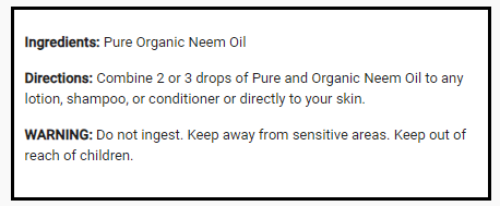 زيت نيم عضوي 30 مل PipingRock Organic Neem Oil Non-GMO