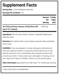 خلاصة كرز حامض يعادل 1,200 ملغم 100 كبسولة PipingRock Ultra Tart Cherry (Non-GMO) (Best Before 01-02-2027)