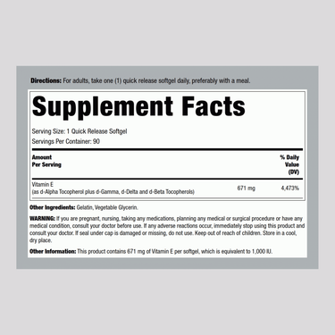 فيتامين اي 1000 وحدة 90 حبة Lindberg d-Alpha from Vitamin E-1,000 IU plus Mixed Tocopherols (Best Before 01-04-2028)