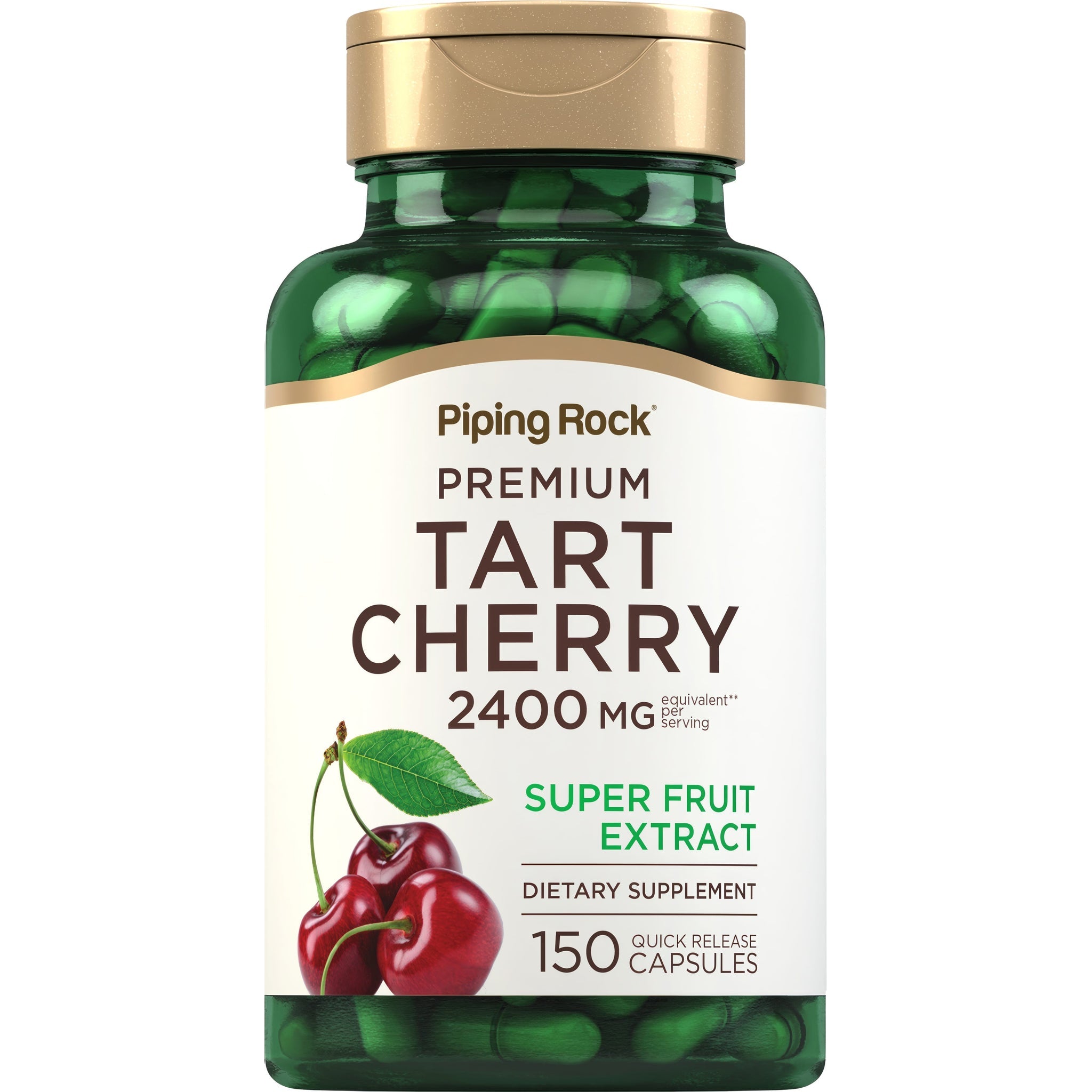 خلاصة كرز حامض يعادل 1,200 ملغم 150 كبسولة PipingRock Ultra Tart Cherry (Non-GMO) (Best Before 01-02-2028)