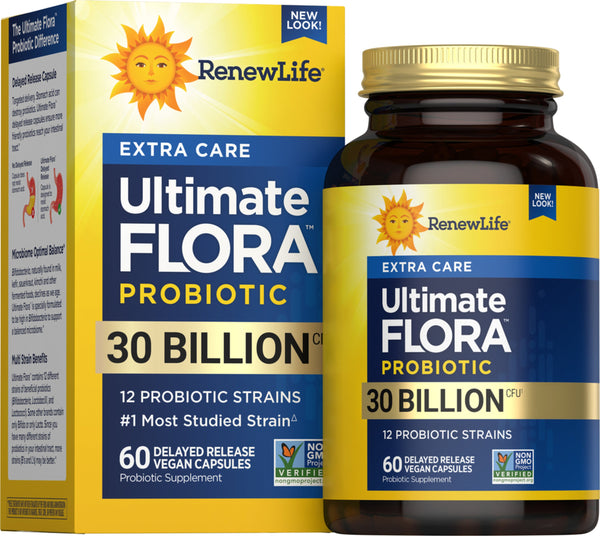 بروبيوتك (بكتيريا نافعة) لصحة النساء 30 مليار وحدة 12 سلالة 60 كبسولة RenewLife Ultimate Flora Extra Care Probiotic (Best Before 01-07-2026)