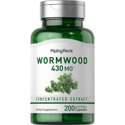 مستخلص شيح يعادل 430 ملغم 200 كبسولة PipingRock Wormwood (Artemisia annua) (Non-GMO) (Best Before 01-08-2027)