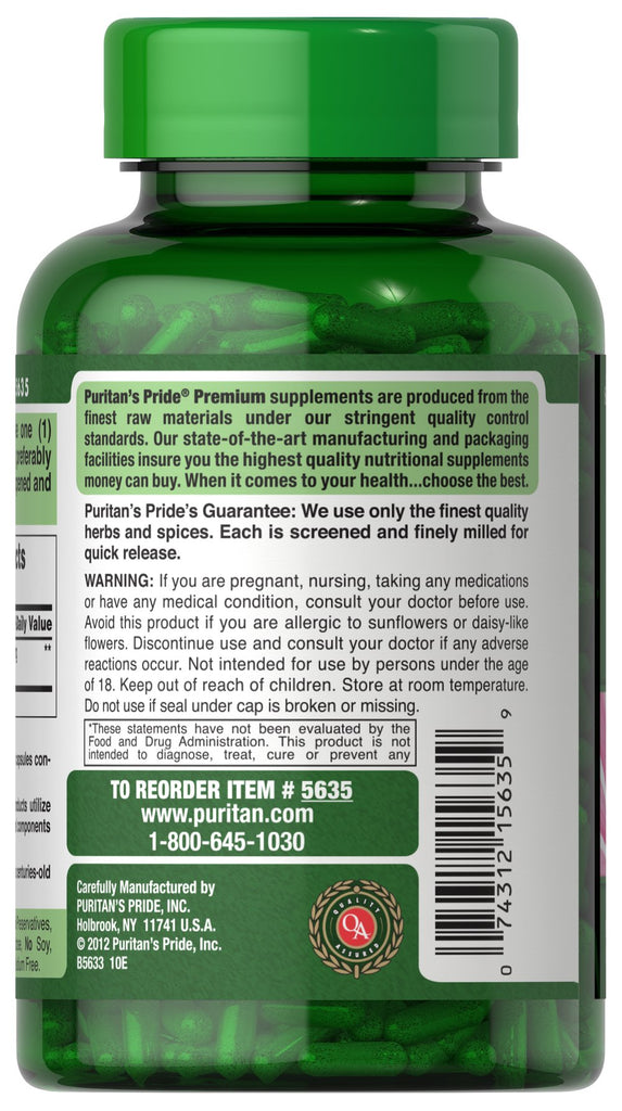 قنفذية / اخناسيا 400 ملجم 200 كبسولة Puritan's Pride Echinacea (Best Before 01-02-2027) قنفذية / اخناسيا 400 ملجم 200 كبسولة Puritan's Pride Echinacea (Best Before 01-02-2027)