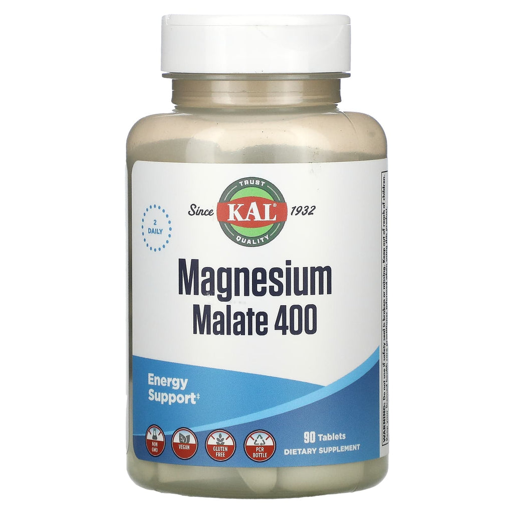 مغنيسيوم ماليت 200 ملجم 90 قرص KAL Magnesium Malate (Best Before 01-04-2027)