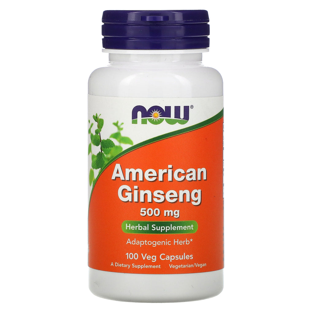 جنسينج امريكي، 500 ملجم، 100 كبسولة  American Ginseng (Best Before 01-09-2024)